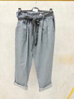 Pantalon Taille Haute Paperbag – Effet Fluide & Ceinture Contraste – Image 9