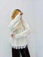 Pull Doux avec Finitions Dentelle – Élégance & Confort – Image 3