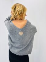 Pull Italien Cœur Doré – Maille Douce & Coupe Ample – Image 2