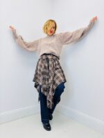 Jupe Chemise à Carreaux – Coupe Asymétrique Originale