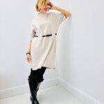 Robe Pull Italienne – Coupe Droite Chic & Ceinture Incluse
