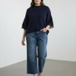 Pull grande taille femme – Maille bouclée oversize, col V & couleurs tendance