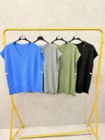 Pull sans manches grande taille – Coupe oversize, maille douce et boutons latéraux – Image 4