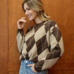 Pull Oversize Motif Losanges "Burlington" – Doux, Chaud & Ultra Tendance