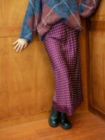 Jupe Longue Satinée à Pois – Finesse Italienne en Viscose & Soie (Made in Italy) – Image 2