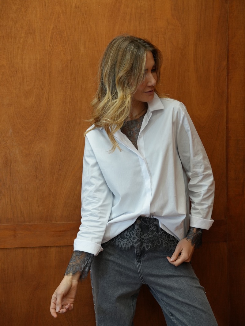 DSC02901 Chemise Blanche Italienne en Coton – Coupe Fluide & Élégance Intemporelle – Image 1