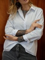 Chemise Blanche Italienne en Coton – Coupe Fluide & Élégance Intemporelle – Image 5