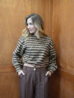 Pull Rayé effet mohair – Style rétro & douceur absolue