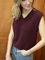 Débardeur Maille Douce Col V – 30% Kid Mohair & 20% Laine Made in Italy – Image 3