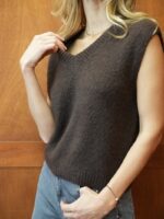 Débardeur Maille Douce Col V – 30% Kid Mohair & 20% Laine Made in Italy – Image 5
