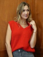 Débardeur Maille Douce Col V – 30% Kid Mohair & 20% Laine Made in Italy