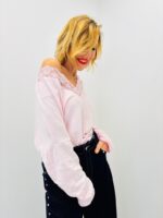🌸 T-Shirt Oversize à Détails Dentelle en Coton Majoritaire – Image 2