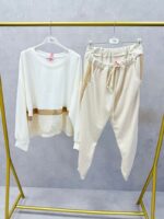 Pantalon Jogging Grande Taille Chic & Confort – Détails Satinés Élégants – Image 4