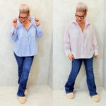 Chemise Grande Taille à Rayures avec Poche  – Élégance Romantique & Confort Moderne – Image 2