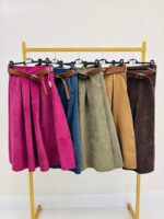 Jupe Longue en Velours Côtelé avec Ceinture – Coupe Évasée & Style Automnal – Image 11