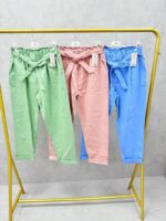 Pantalon Grande Taille Taille Haute à Ceinture Nouée – Élégance Confortable – Image 5