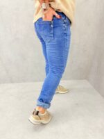 Jean grande taille taille haute à boutons – Denim stretch confortable et flatteur – Image 2