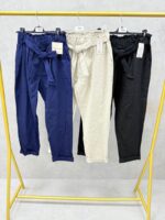 Pantalon Grande Taille Taille Haute à Ceinture Nouée – Élégance Confortable – Image 4