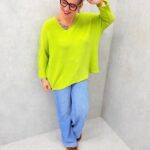 Pull oversize noir col V – Collection Grande Taille