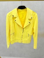 Veste biker en suédine fuchsia – Grande taille – Image 6