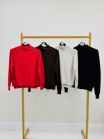 Pull Col Cheminé surpiqué à maille douce – Image 2