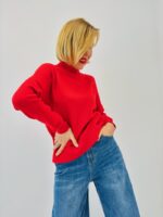 Pull Col Cheminé surpiqué à maille douce