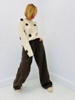 Pantalon Large en Chevron à ceinture intégrée – Image 4