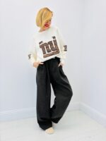 Pantalon Large en Chevron à ceinture intégrée – Image 5