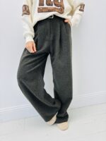 Pantalon Large en Chevron à ceinture intégrée – Image 7