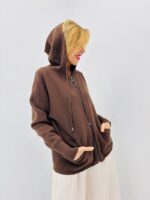 Veste Zippée à Capuche en maille cosy – VALENTYNE