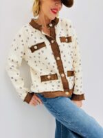 Gilet Cœurs Imprimés à Finitions Contrastées – Image 5