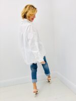 Chemise Oversize en Coton avec Détail Dentelle - élégance lumineuse et féminine – Image 8