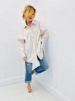 Chemise Oversize Rayée “SILENCE” - Esprit Urbain Chic et Attitude affirmée – Image 3