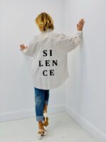 Chemise Oversize Rayée “SILENCE” - Esprit Urbain Chic et Attitude affirmée – Image 4