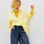 Chemise Oversize en Coton avec Détail Dentelle - élégance lumineuse et féminine