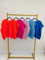 Gilet Manches Courtes en 80% Kid Mohair – 2 façons de le porter, douceur iconique – Image 2