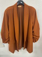 Blazer Long à Micro-Pois – Élégance Moderne Grande Taille – Image 3