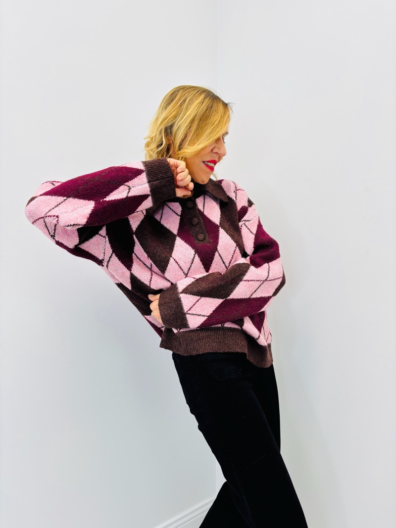 IMG_6171 Polo Pull Motif Argyle BURLINGTON – Style Rétro-Chic & Confort Douillet – Image 1