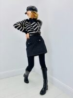 Pull Marinière Col Cheminé – Boutons Dorés & Maille Douce – Image 5