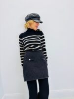 Pull Marinière Col Cheminé – Boutons Dorés & Maille Douce – Image 4