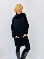 Robe Pull Col Boule Oversize – Maille Douce 53% Viscose & Coupe Confort – Image 5