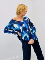 Pull Oversize Tie & Dye Bleu – Viscose & Modal Ultra Doux – Image 4
