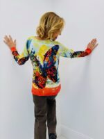 Pull Col V Papillon Multicolore – Viscose & Modal Ultra Doux – Image 4