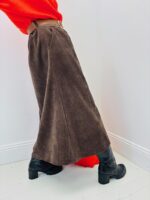 Jupe Longue en Velours Côtelé avec Ceinture – Coupe Évasée & Style Automnal – Image 10