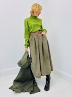 Jupe Longue en Velours Côtelé avec Ceinture – Coupe Évasée & Style Automnal – Image 4