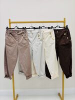 Pantalon Broché Made in Italy – Confort 95% Coton & Détails Bijoux – Image 5