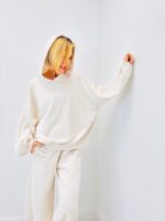 Sweat à Capuche Perles – 100% Coton & Confort Premium Made in Italy