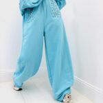 Pantalon Jogger Strass – 100% Coton & Confort Absolu Made in Italy