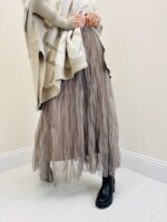 Jupe Longue Tulle Plissé – Volume Aérien & Charme Féminin