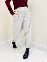 Pantalon Broché Made in Italy – Confort 95% Coton & Détails Bijoux – Image 3